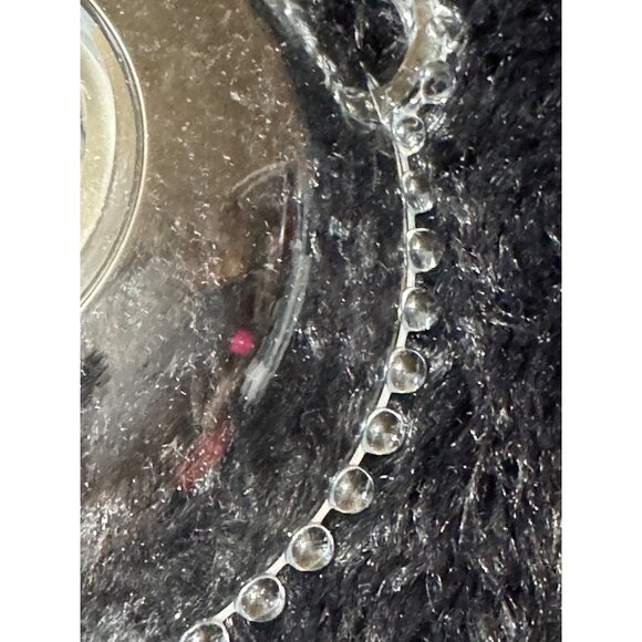 Vintage Imperial Clear Glass Candlewick Bowl With Beaded Edge & Dual Handles - Picture 6 of 7